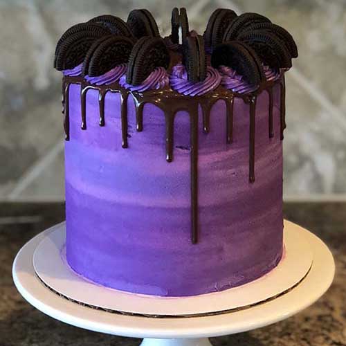 purple oreo cake