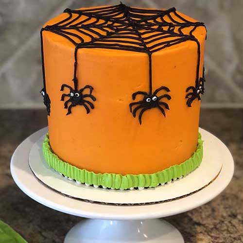 halloween spider cake