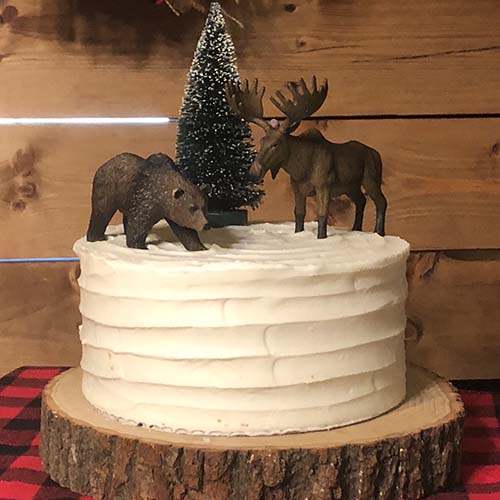 winter woods cake